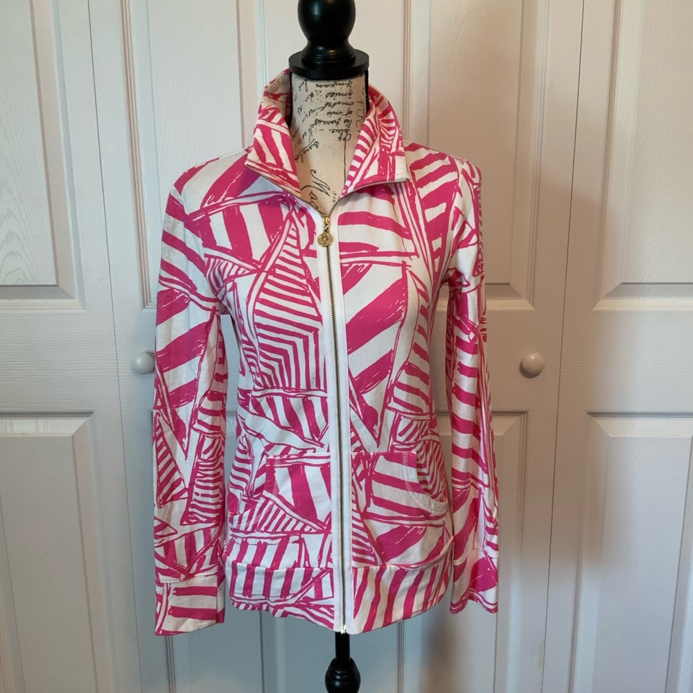 Pink Patterned Women's Jacket - image 1